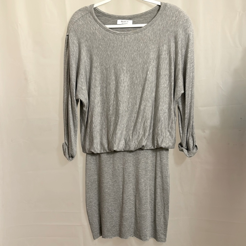 Gray cuddle-up sweatshirt dress
